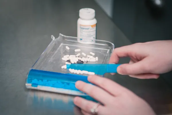 Counting medication in the in-house pharmacy